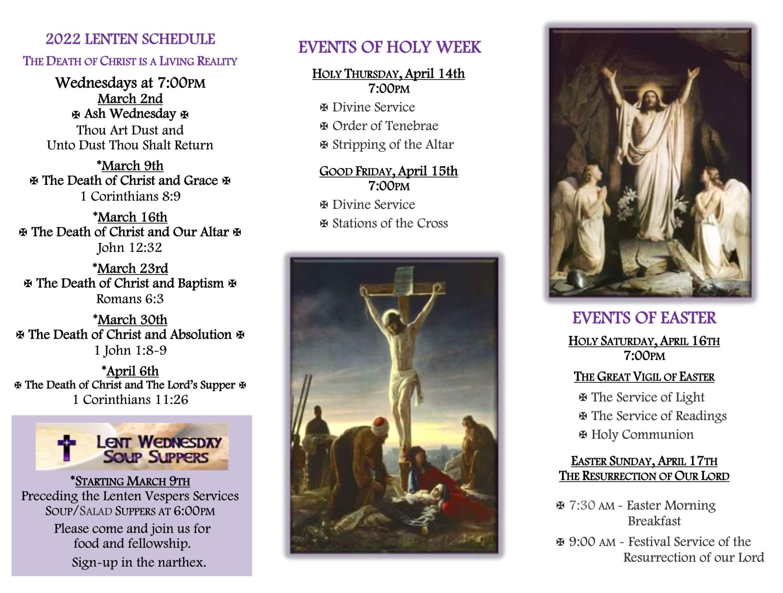 Lent Schedule Page 1